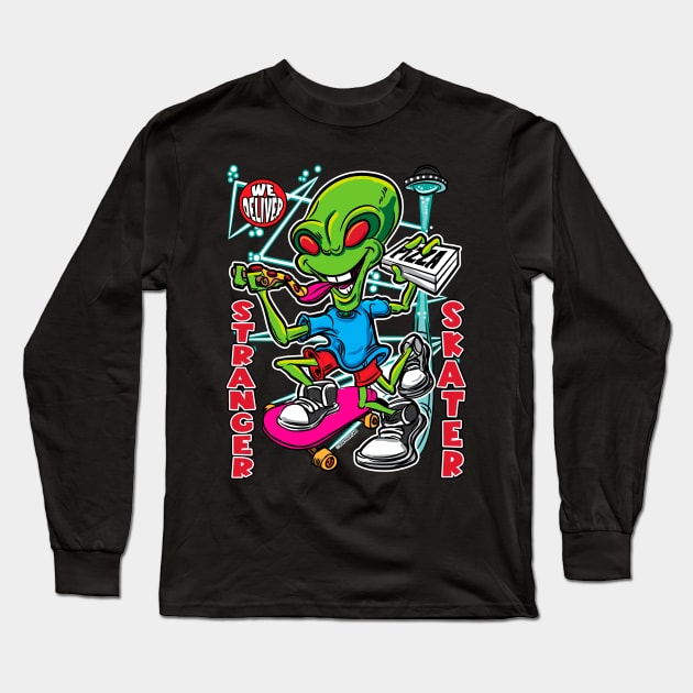 Stranger Skater Long Sleeve T-Shirt by eShirtLabs